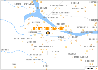 map of Basti Ahmad Khān