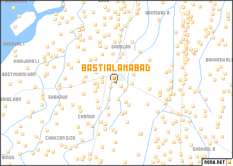 map of Basti Ālamābād