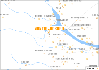 map of Basti Alan Khān