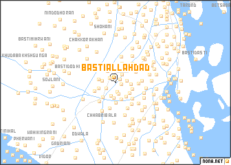 map of Basti Allāhdād