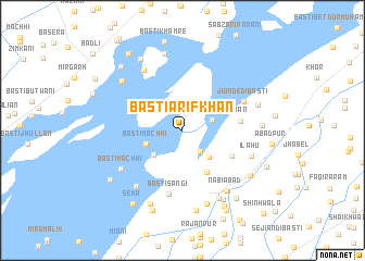 map of Basti Ārif Khān