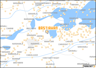 map of Basti Āwān