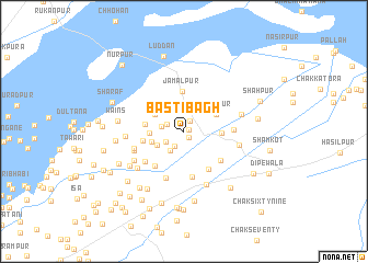 map of Basti Bāgh