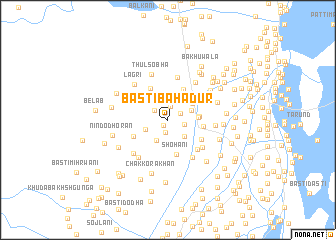 map of Basti Bahādur