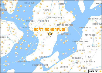 map of Basti Bahānewāli