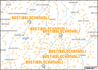 map of Basti Balochānwāli