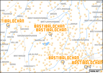 map of Basti Balochān