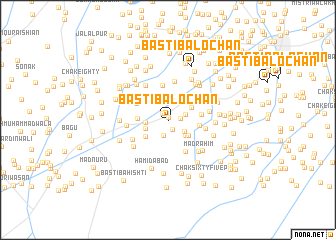 map of Basti Balochān