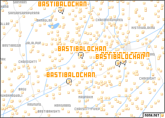 map of Basti Balochān
