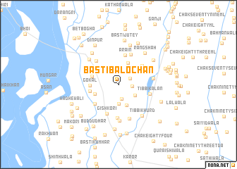 map of Basti Balochān