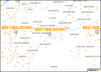 map of Basti Balochān