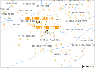 map of Basti Balochān