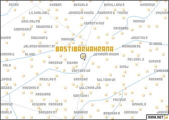 map of Basti Bar Wahrāna