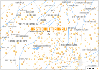 map of Basti Bhuttiānwāli