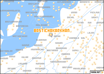 map of Basti Chākar Khān