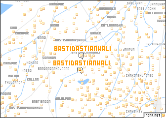 map of Basti Dastiānwāli