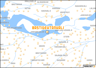 map of Basti Dewtānwāli