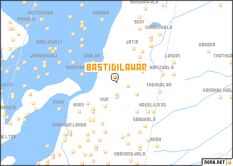 map of Basti Dilāwar
