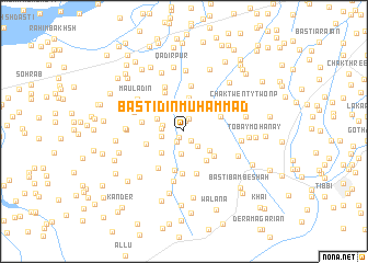 map of Basti Dīn Muhammad