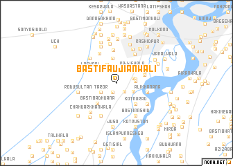 map of Basti Faujiānwāli