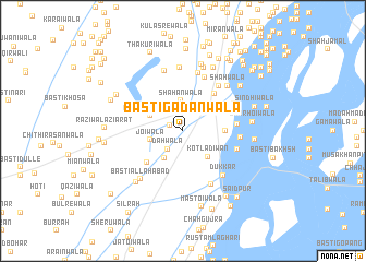 map of Basti Gadanwāla
