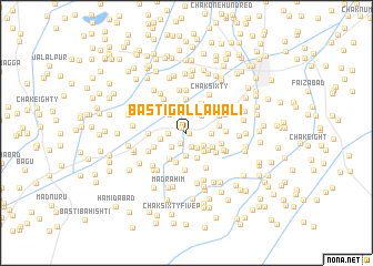 map of Basti Gallawāli
