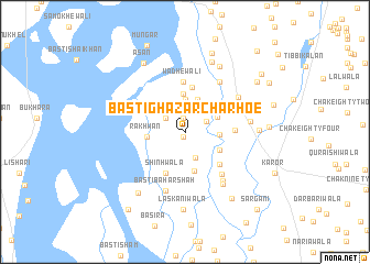 map of Basti Ghāzar Charhoe