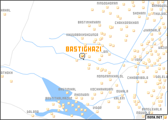 map of Basti Ghāzi