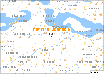 map of Basti Ghujām Farīd