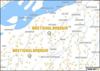 map of Basti Ghulām Qādir