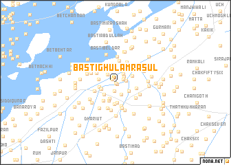 map of Basti Ghulām Rasūl