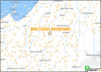 map of Basti Ghulām Sarwar