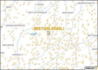 map of Basti Golanwāli