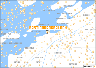 map of Basti Gopāng Baloch