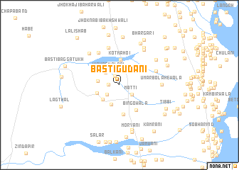map of Basti Gudāni