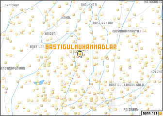 map of Basti Gul Muhammad Lār