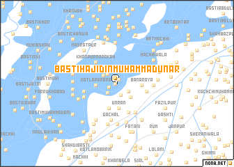 map of Basti Hāji Dīn Muhammad Unar