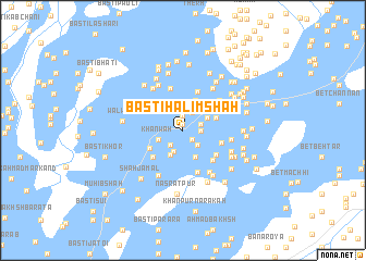 map of Basti Halīm Shāh