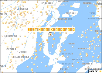 map of Basti Haram Khān Gopāng