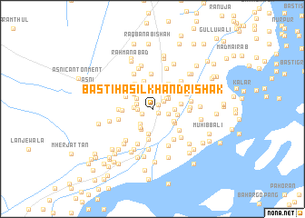 map of Basti Hāsil Khān Drīshak