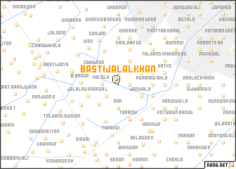 map of Basti Jalāl Khān