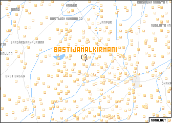 map of Basti Jamāl Kirmāni