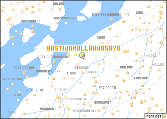 map of Basti Jām Allāh Wasāya