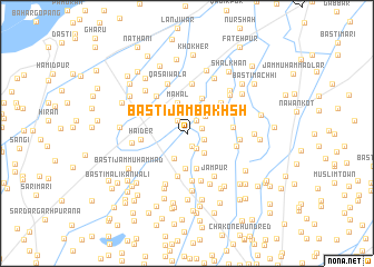 map of Basti Jām Bakhsh