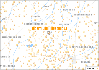 map of Basti Jām Mūsawāli