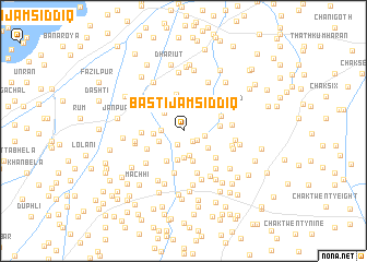 map of Basti Jām Siddiq