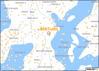 map of Basti Jhīl