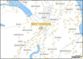 map of Basti Khādal