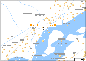 map of Basti Khokhrān