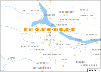 map of Basti Khuda Bakhsh Durkāni